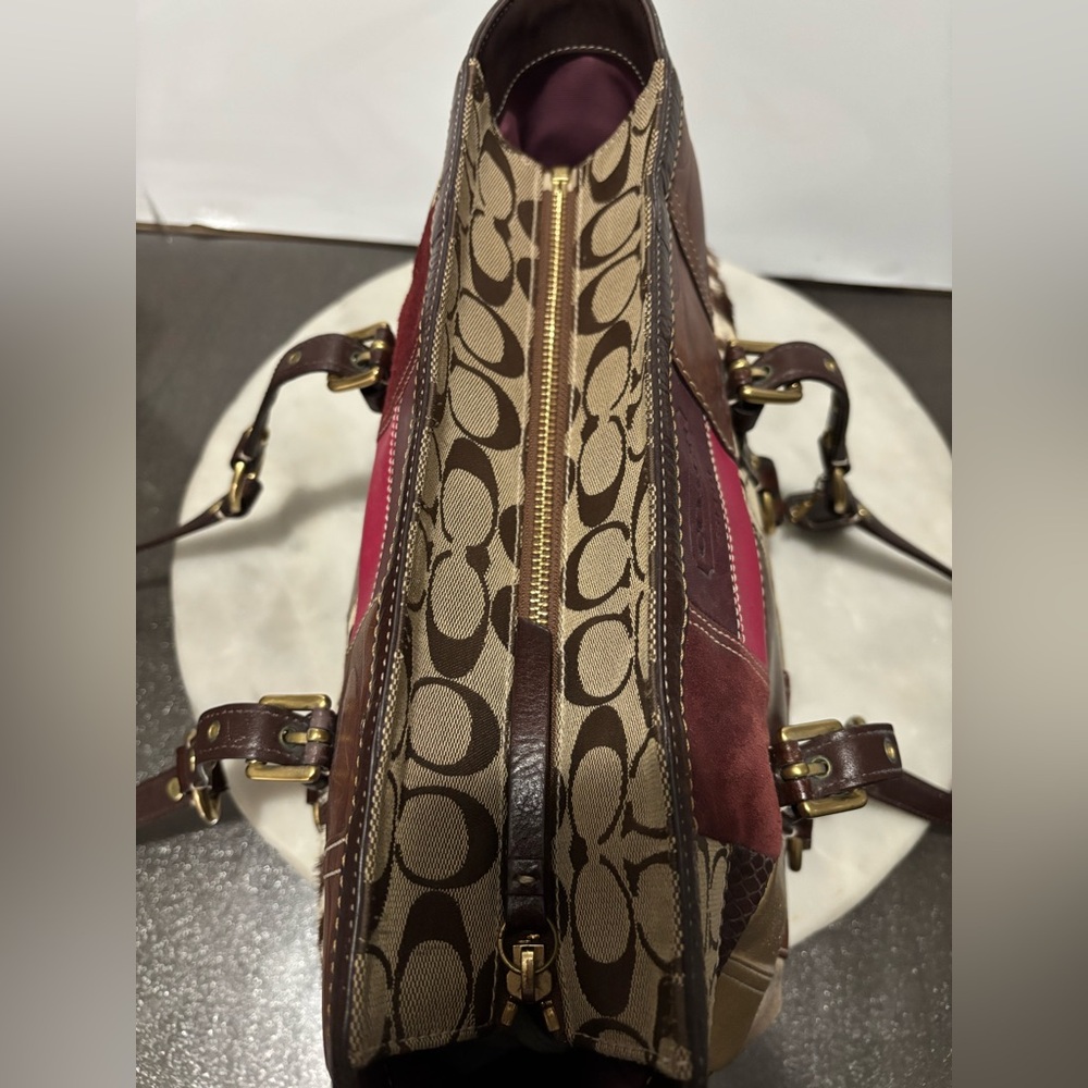 Coach Multicolor Patchwork Turn Lock Signature 10… - image 7